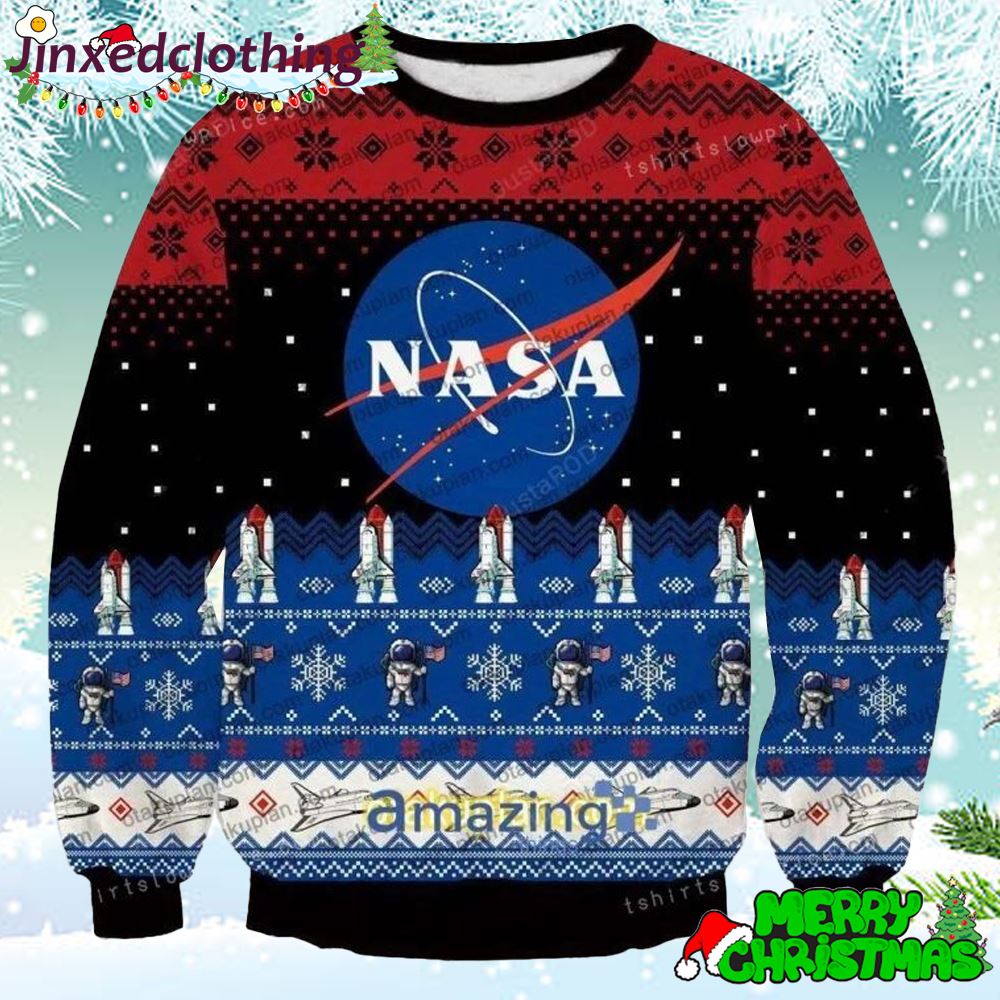 Nasa Logo Ugly Christmas Sweater 